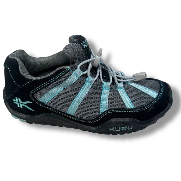 KURU Shoes - Kuru Chicane Trail Hiking Shoes Womens 7 Black Teal Lock Lace-Up Sneaker 200608E